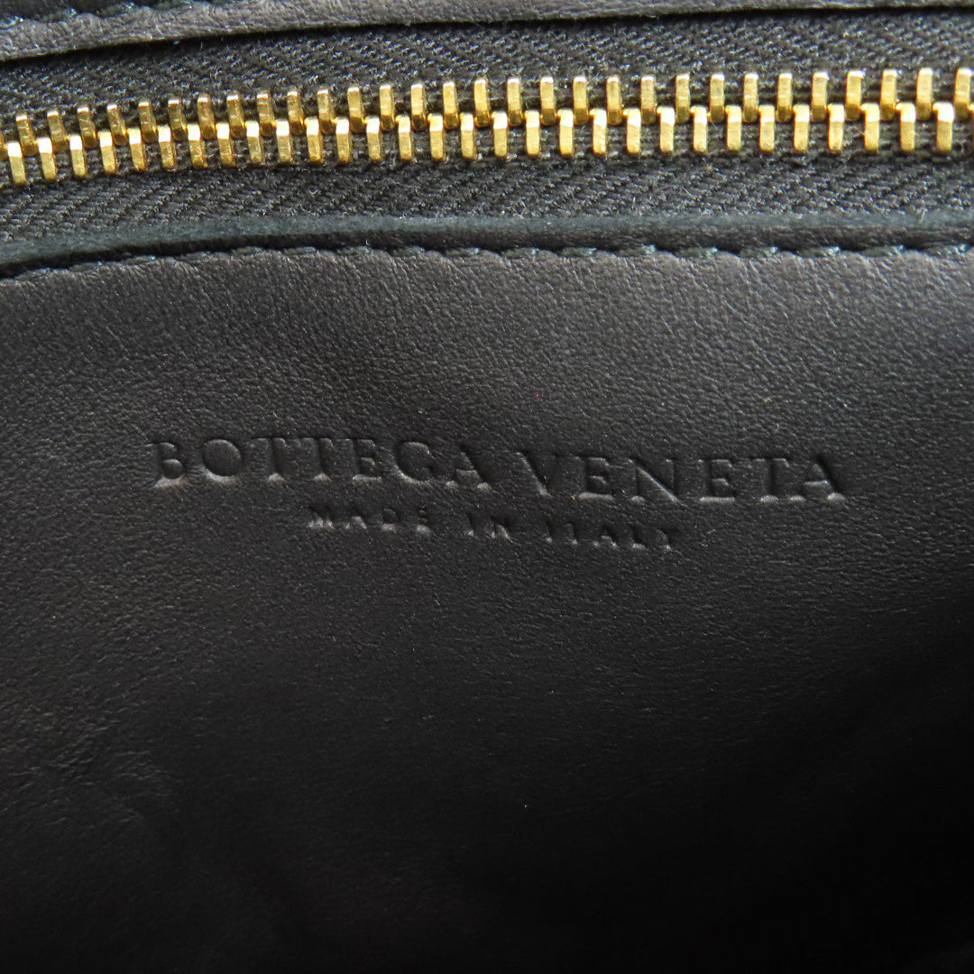 BOTTEGAVENETA Shoulder Bag Calfskin black MAXI INTRECCIATO Women Used Authentic