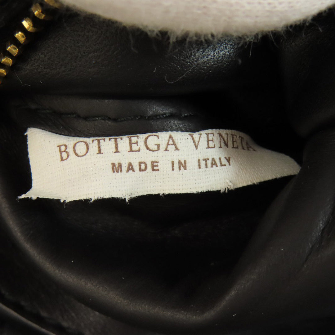 BOTTEGAVENETA Shoulder Bag Calfskin black MAXI INTRECCIATO Women Used Authentic