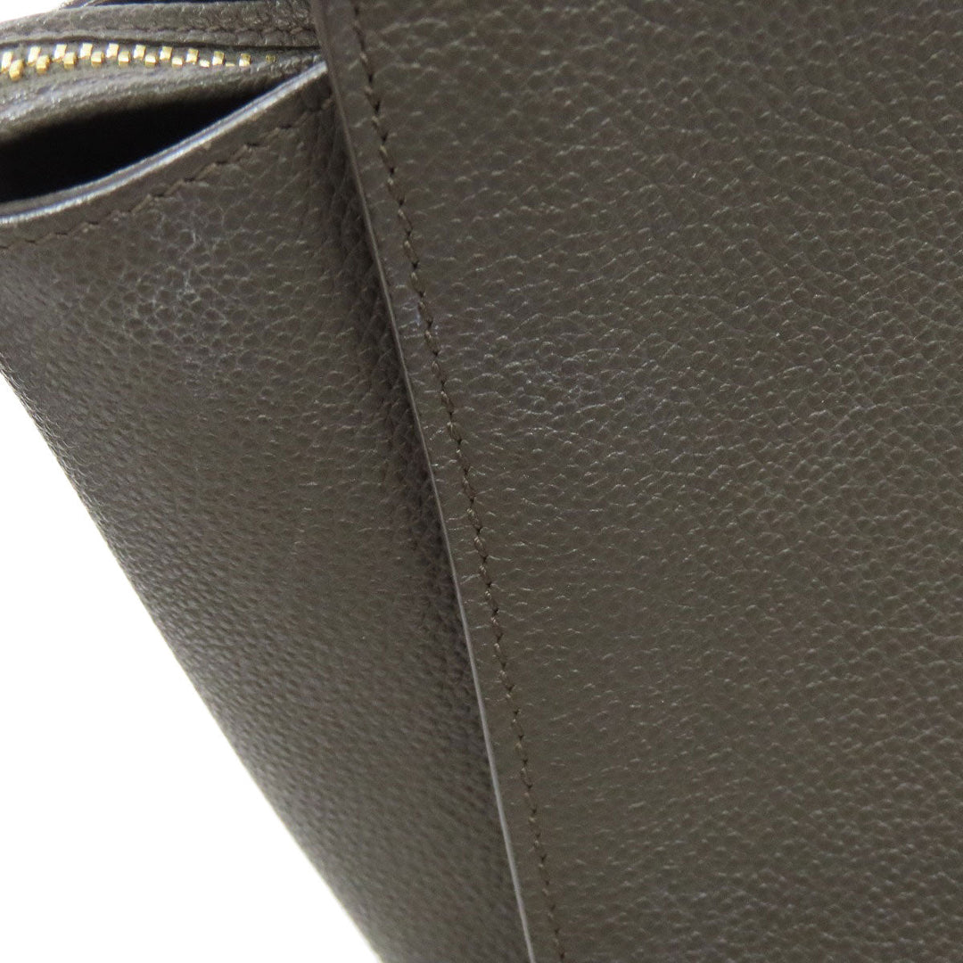YVES SAINT LAURENT Handbag leather gray Downtown 2WAY Women Used Authentic