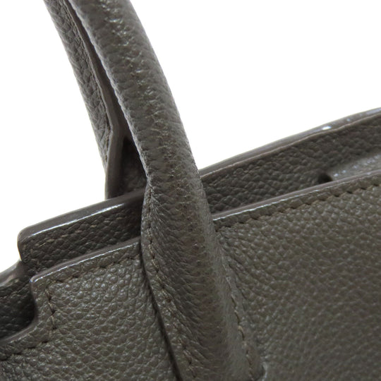 YVES SAINT LAURENT Handbag leather gray Downtown 2WAY Women Used Authentic