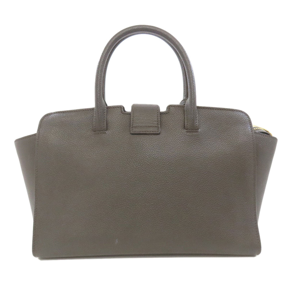 YVES SAINT LAURENT Handbag leather gray Downtown 2WAY Women Used Authentic