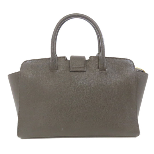 YVES SAINT LAURENT Handbag leather gray Downtown 2WAY Women Used Authentic