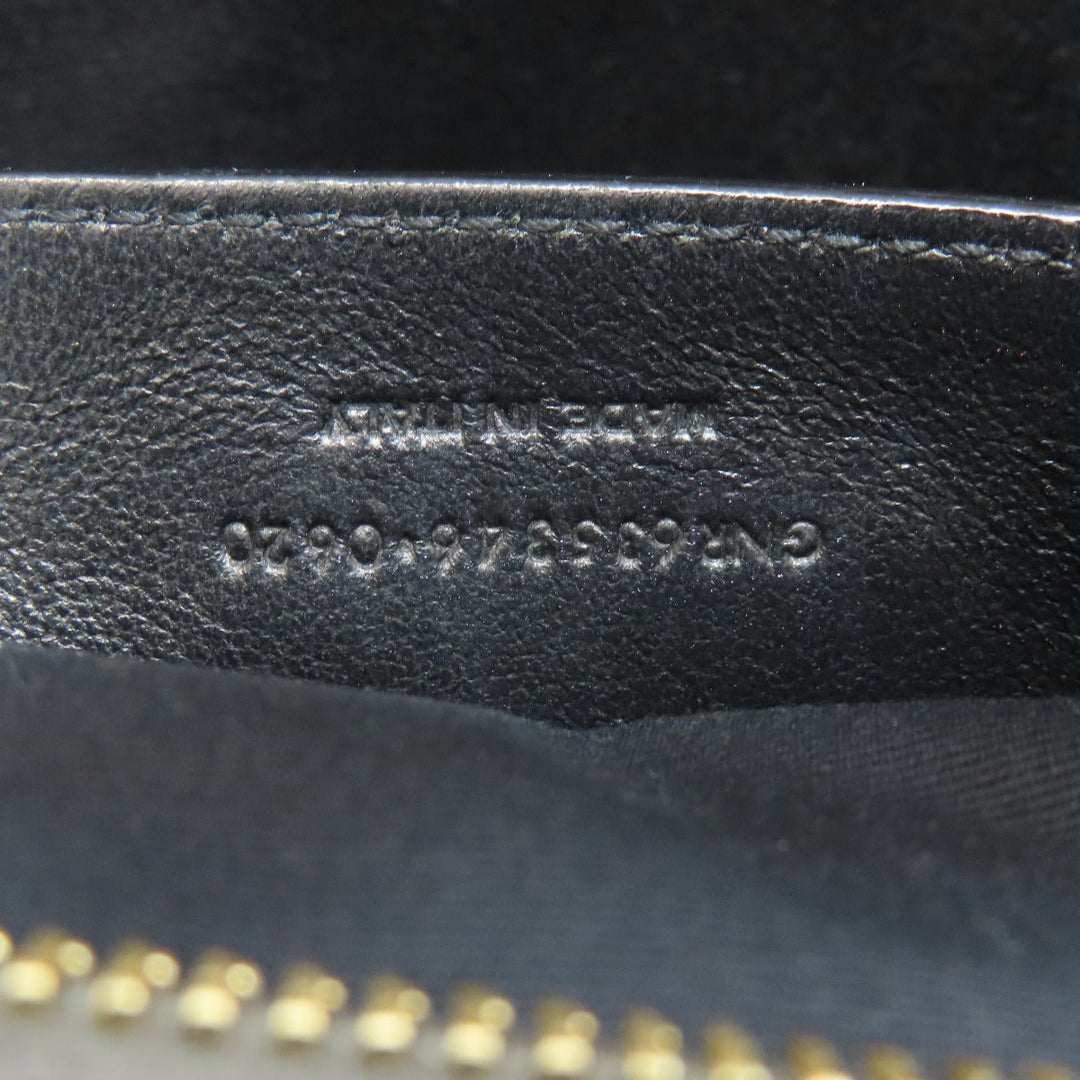 YVES SAINT LAURENT Handbag leather gray Downtown 2WAY Women Used Authentic