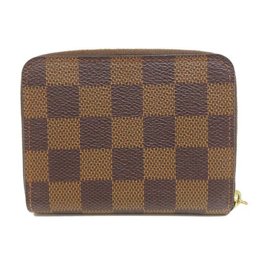 LOUIS VUITTON Coin case N63070 Damier canvas Brown Zippy coin purse Women(Unisex) Used Authentic