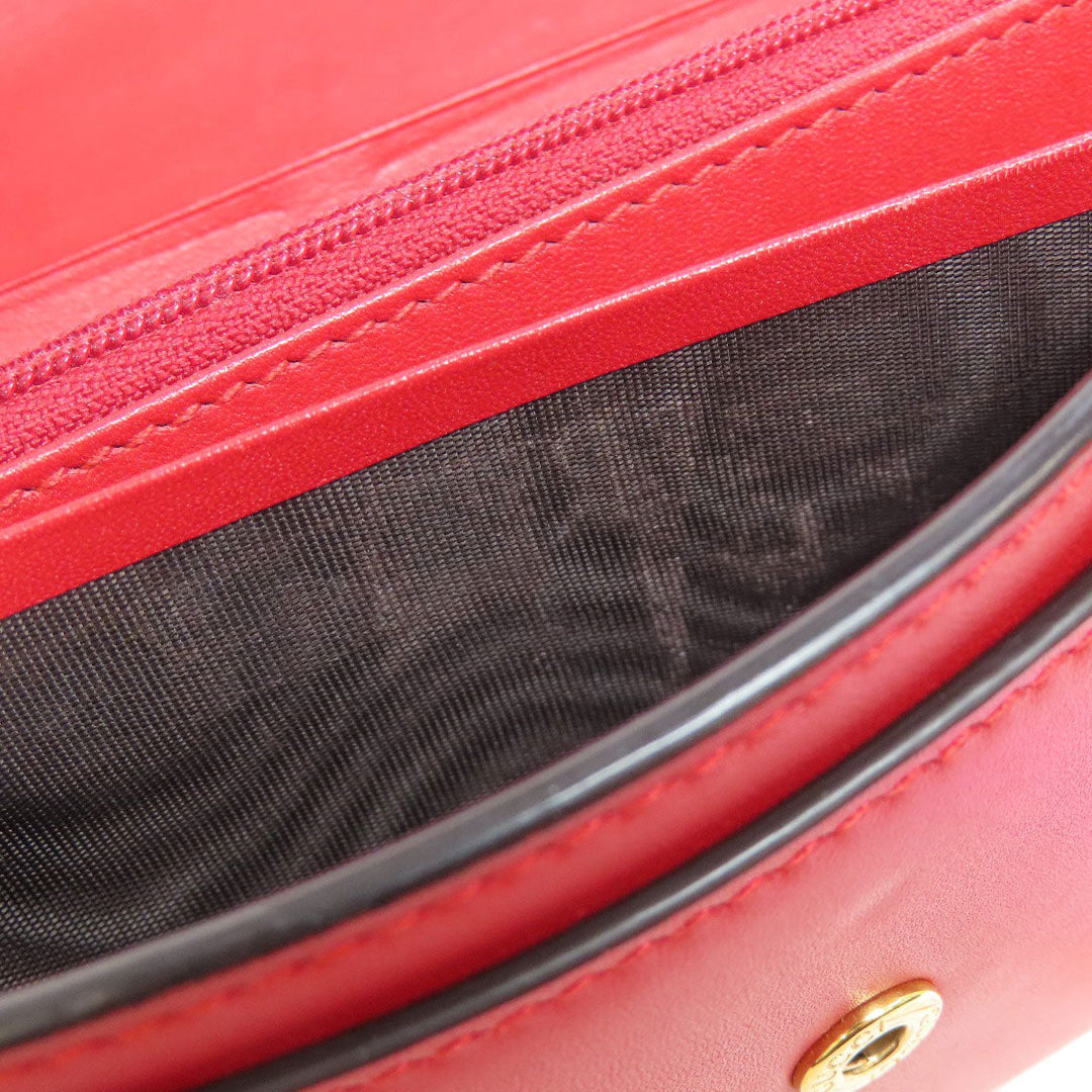 GUCCI Long Wallet Purse 476084 leather Red Sylvie Continental Women Used Authentic