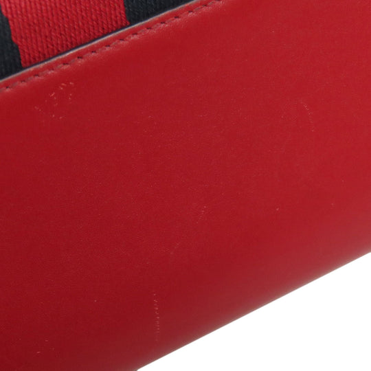 GUCCI Long Wallet Purse 476084 leather Red Sylvie Continental Women Used Authentic