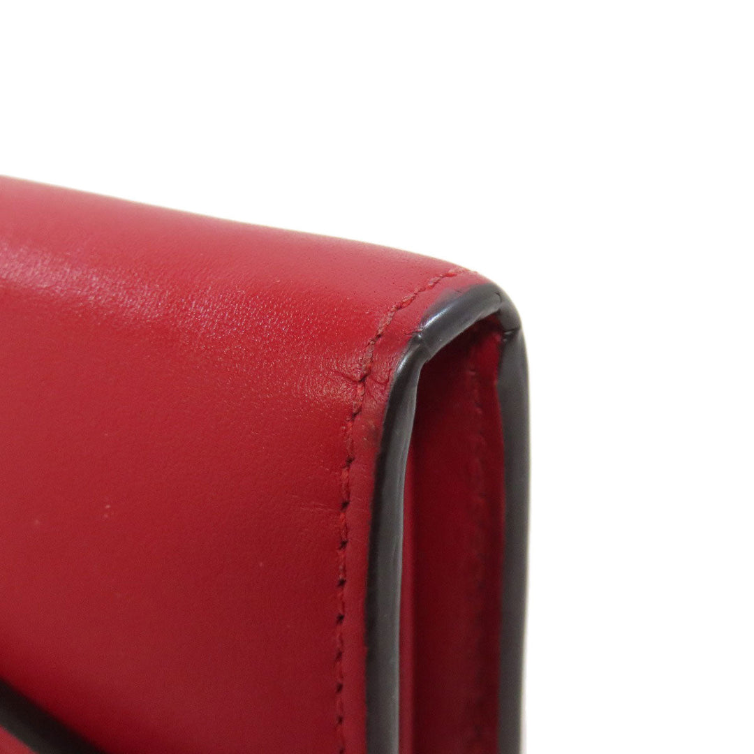 GUCCI Long Wallet Purse 476084 leather Red Sylvie Continental Women Used Authentic