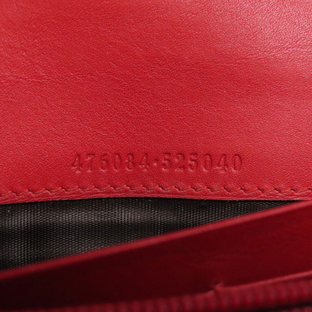 GUCCI Long Wallet Purse 476084 leather Red Sylvie Continental Women Used Authentic
