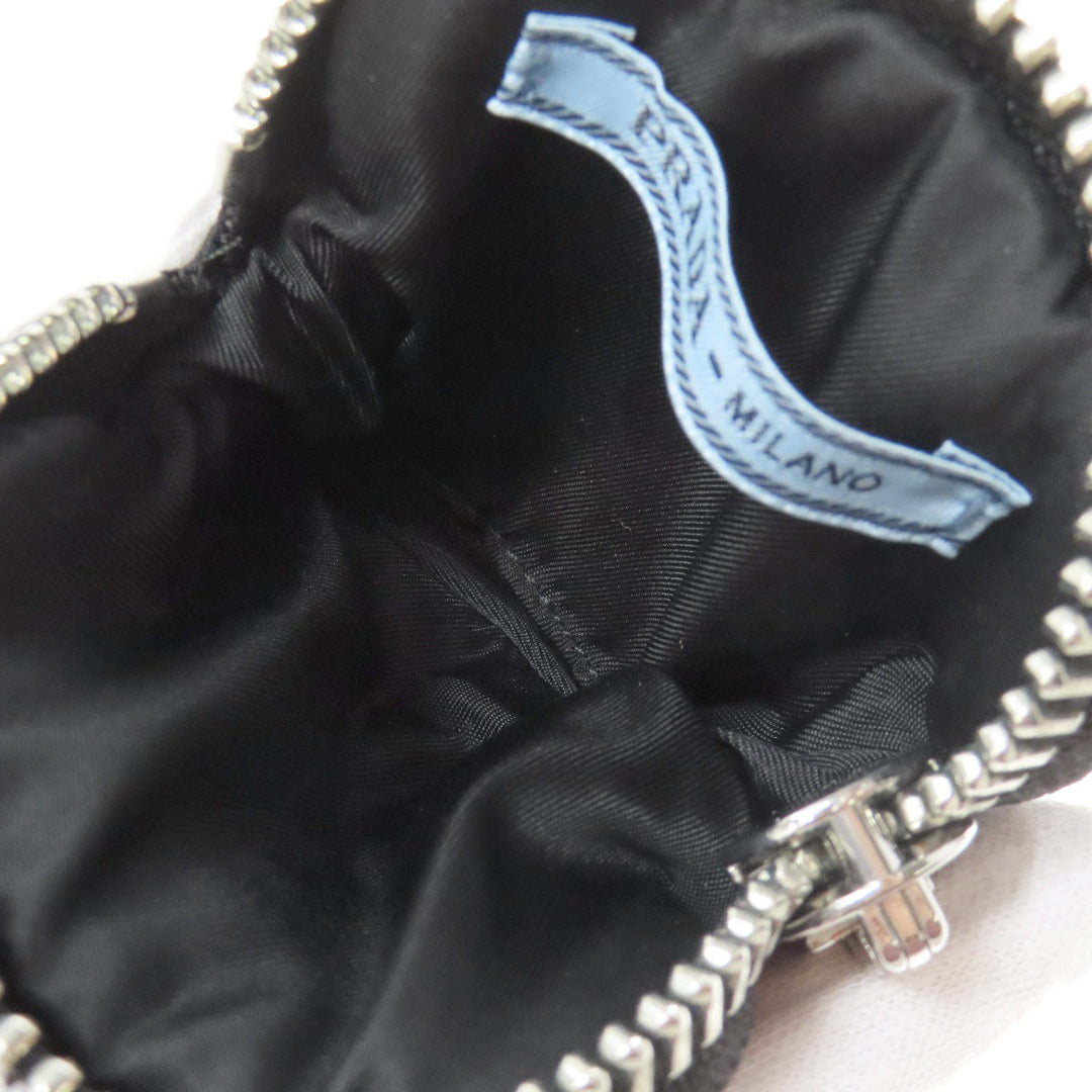 PRADA Hip bag Nylon black logoMetal Women Used Authentic