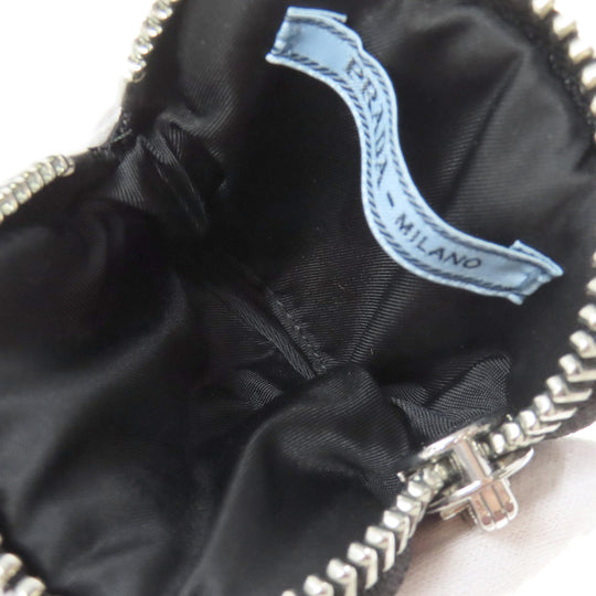 PRADA Hip bag Nylon black logoMetal Women Used Authentic