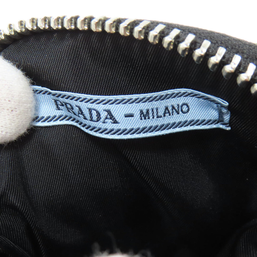 PRADA Hip bag Nylon black logoMetal Women Used Authentic