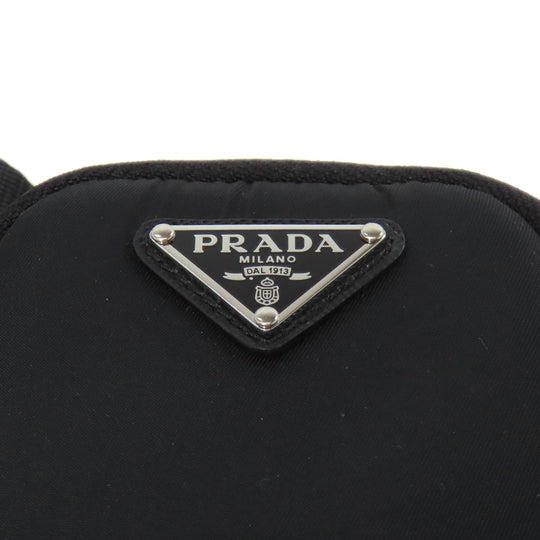 PRADA Hip bag Nylon black logoMetal Women Used Authentic