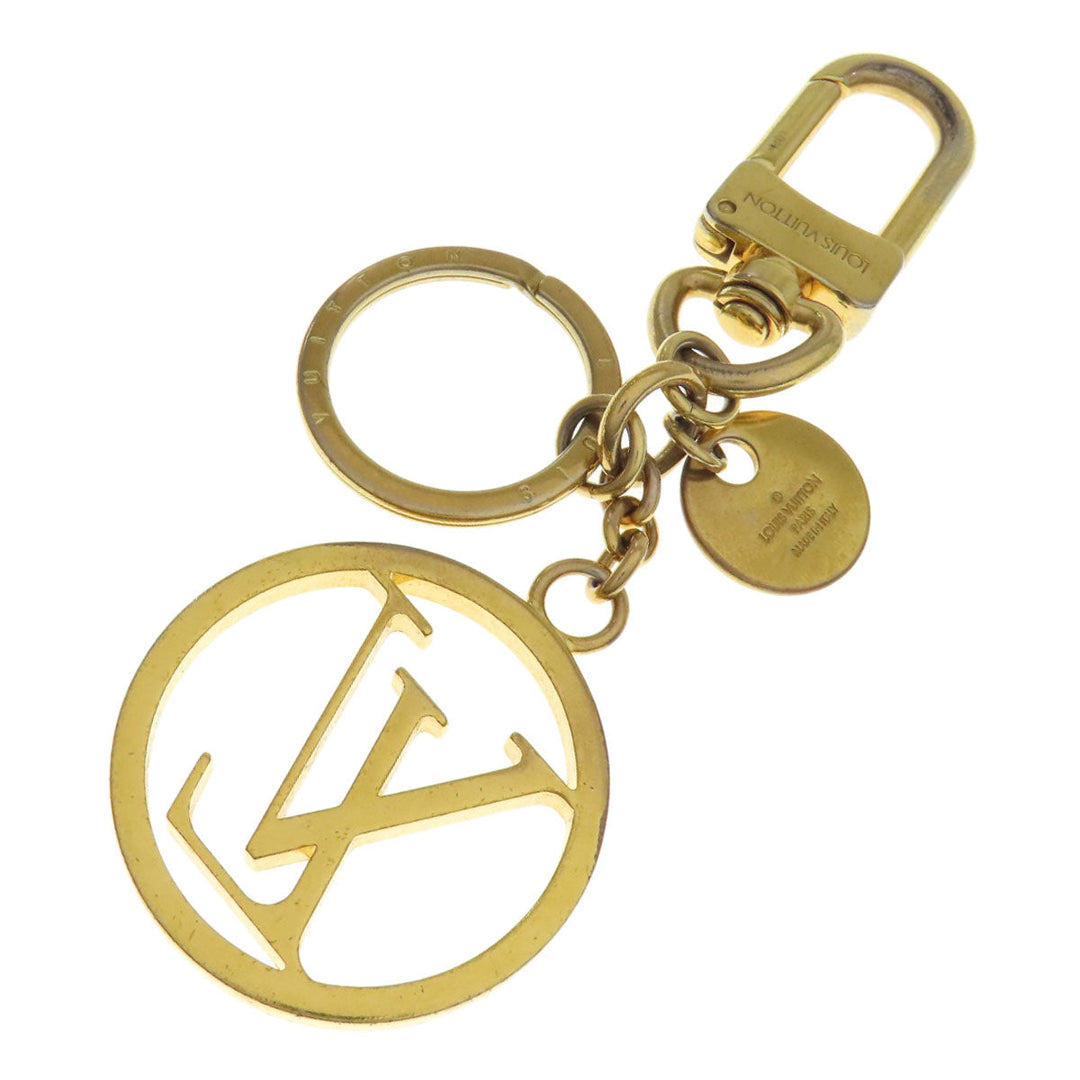 LOUIS VUITTON key ring M68000 metallic gold Circle bag charm