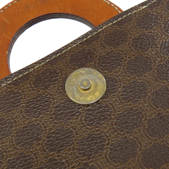 CELINE Tote Bag PVC Brown Macadam Women Used Authentic