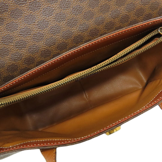 CELINE Tote Bag PVC Brown Macadam Women Used Authentic