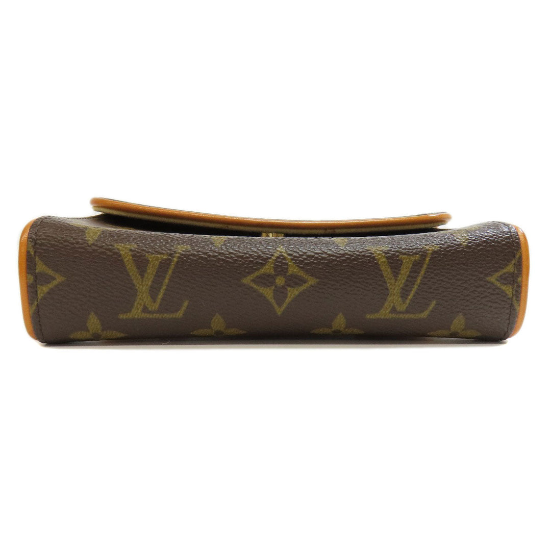 LOUIS VUITTON Hip bag M51855 Monogram canvas Brown Pochette Florentine Women Used Authentic
