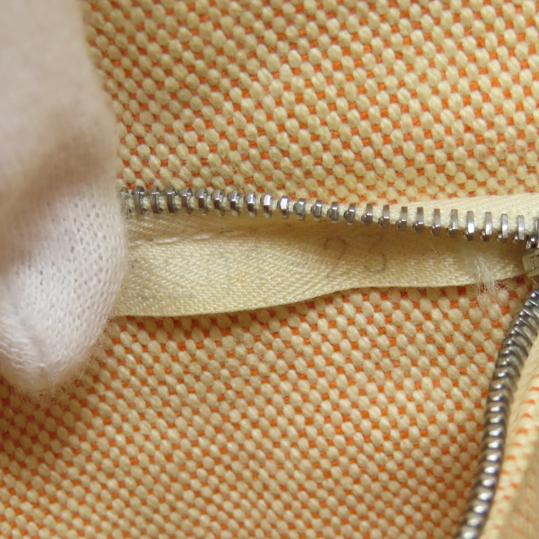 HERMES Shoulder Bag canvas Orange Fool Toe Basas Women Used Authentic