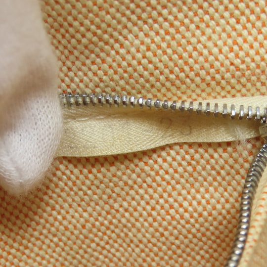 HERMES Shoulder Bag canvas Orange Fool Toe Basas Women Used Authentic