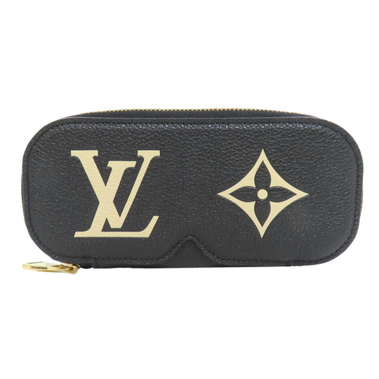 LOUIS VUITTON glasses case GI0857 Ann Platt black Etui Lunette GM Women Used Authentic