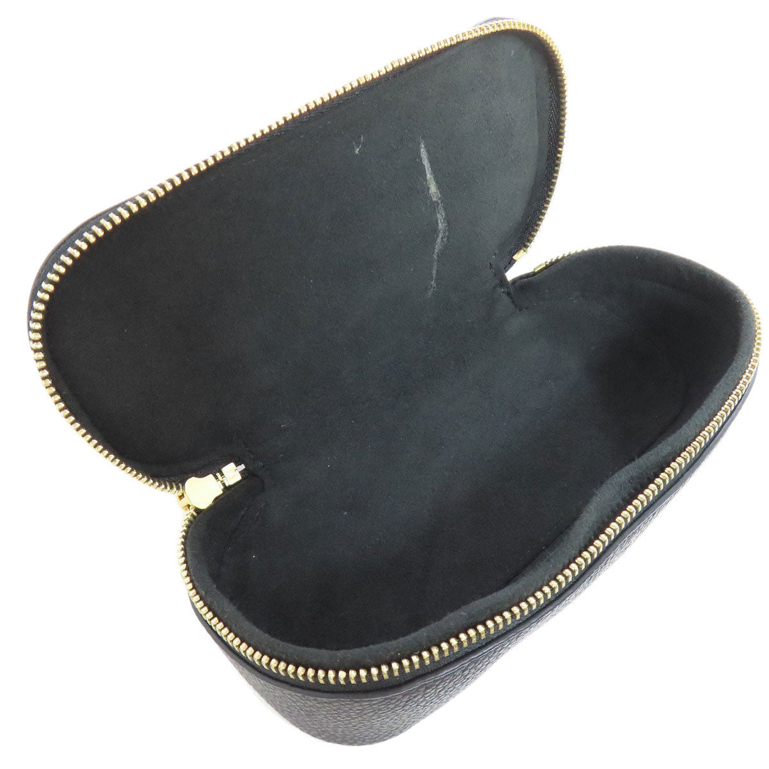 LOUIS VUITTON glasses case GI0857 Ann Platt black Etui Lunette GM Women Used Authentic