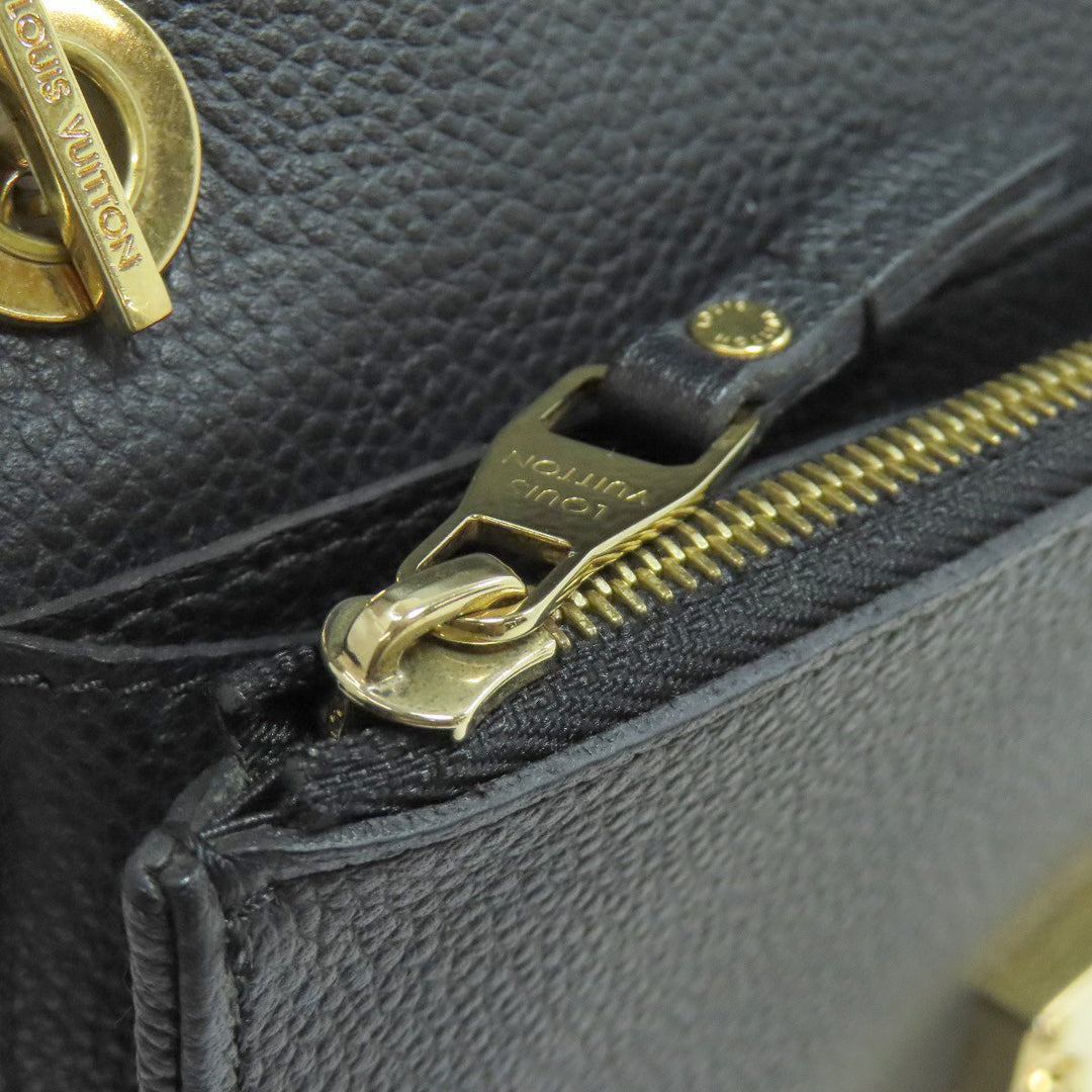 LOUIS VUITTON Long Wallet Purse M60638 Ann Platt black Pochette Saint Germain Women Used Authentic