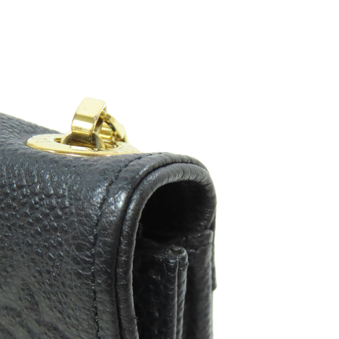 LOUIS VUITTON Long Wallet Purse M60638 Ann Platt black Pochette Saint Germain Women Used Authentic