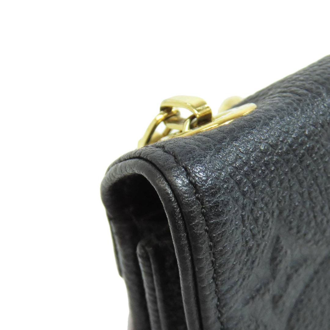 LOUIS VUITTON Long Wallet Purse M60638 Ann Platt black Pochette Saint Germain Women Used Authentic