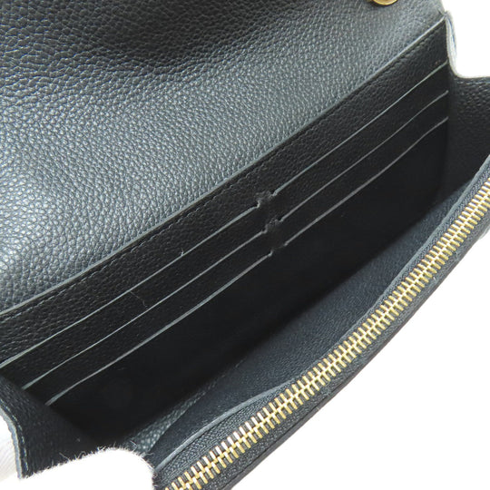 LOUIS VUITTON Long Wallet Purse M60638 Ann Platt black Pochette Saint Germain Women Used Authentic