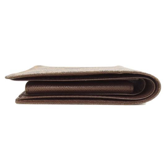 LOUIS VUITTON Bifold Wallet N61675 Damier canvas Brown Portefeuille�EMarco mens Used Authentic