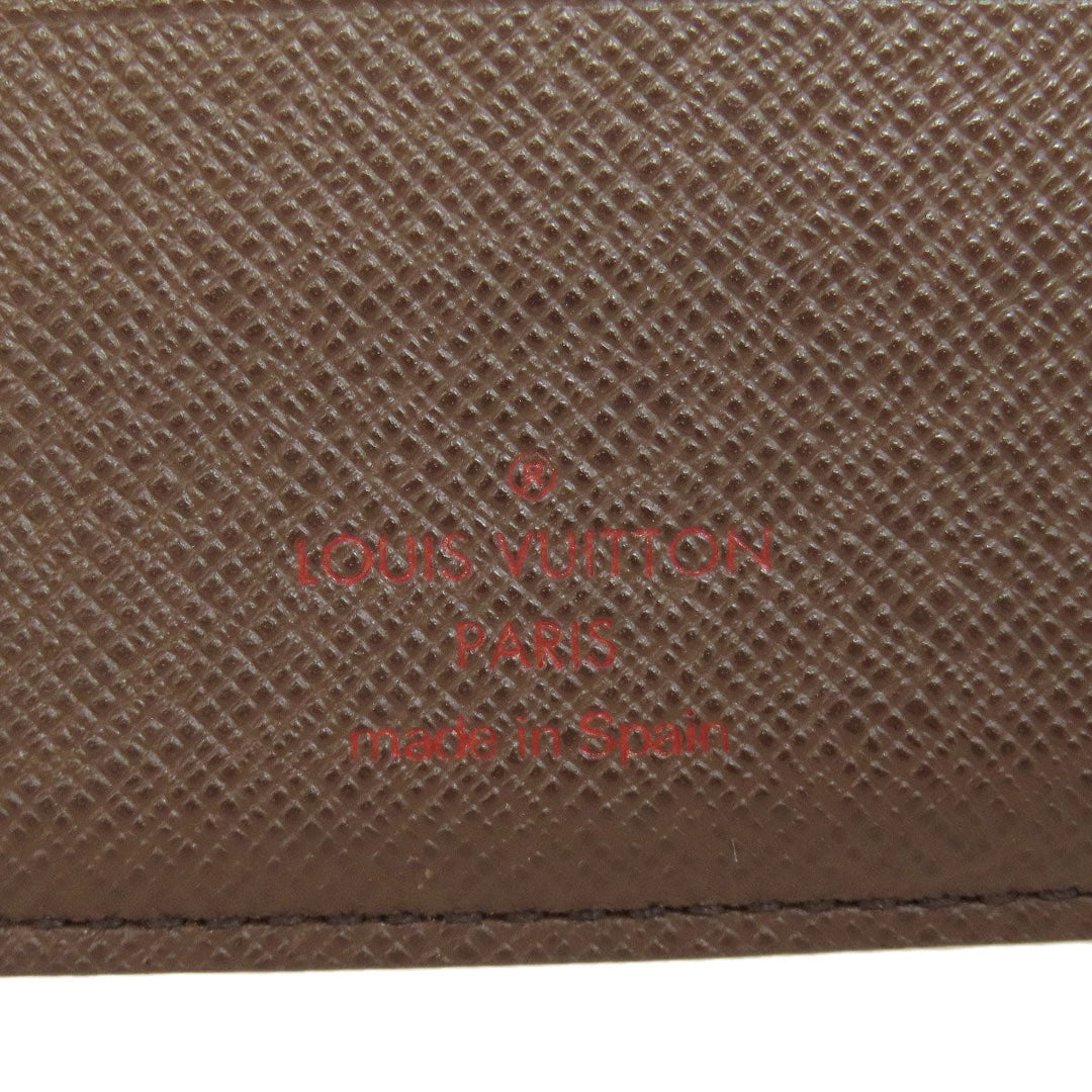 LOUIS VUITTON Bifold Wallet N61675 Damier canvas Brown Portefeuille�EMarco mens Used Authentic