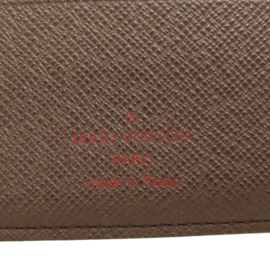 LOUIS VUITTON Bifold Wallet N61675 Damier canvas Brown Portefeuille�EMarco mens Used Authentic
