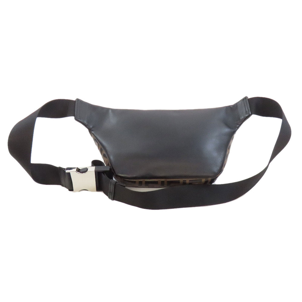 FENDI Sling bag Calfskin Brown Zucca Pattern Women Used Authentic
