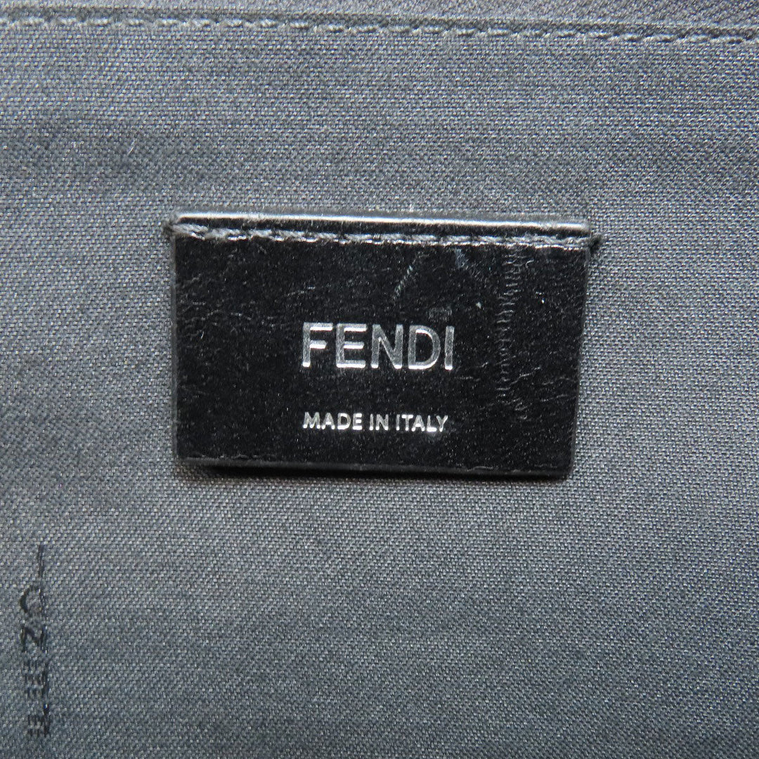 FENDI Sling bag Calfskin Brown Zucca Pattern Women Used Authentic
