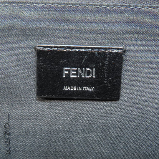 FENDI Sling bag Calfskin Brown Zucca Pattern Women Used Authentic