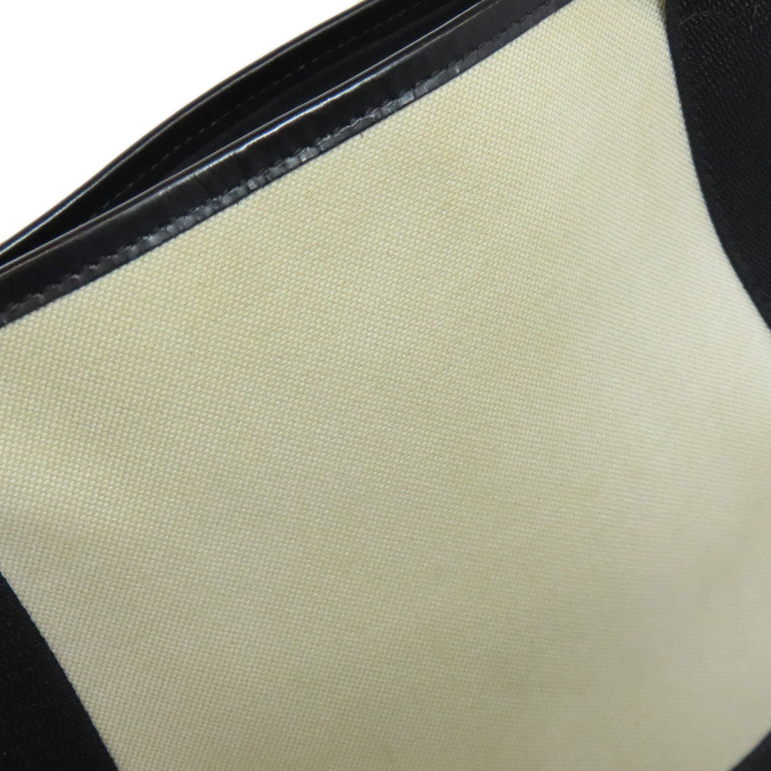 BALENCIAGA Handbag 339933 canvas white Navy kabas Women Used Authentic
