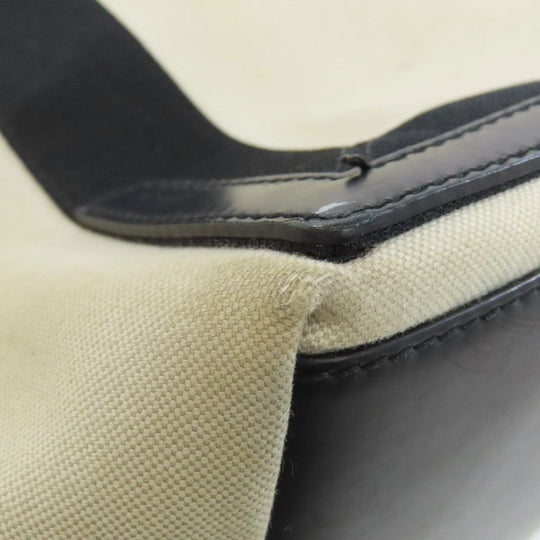 BALENCIAGA Handbag 339933 canvas white Navy kabas Women Used Authentic
