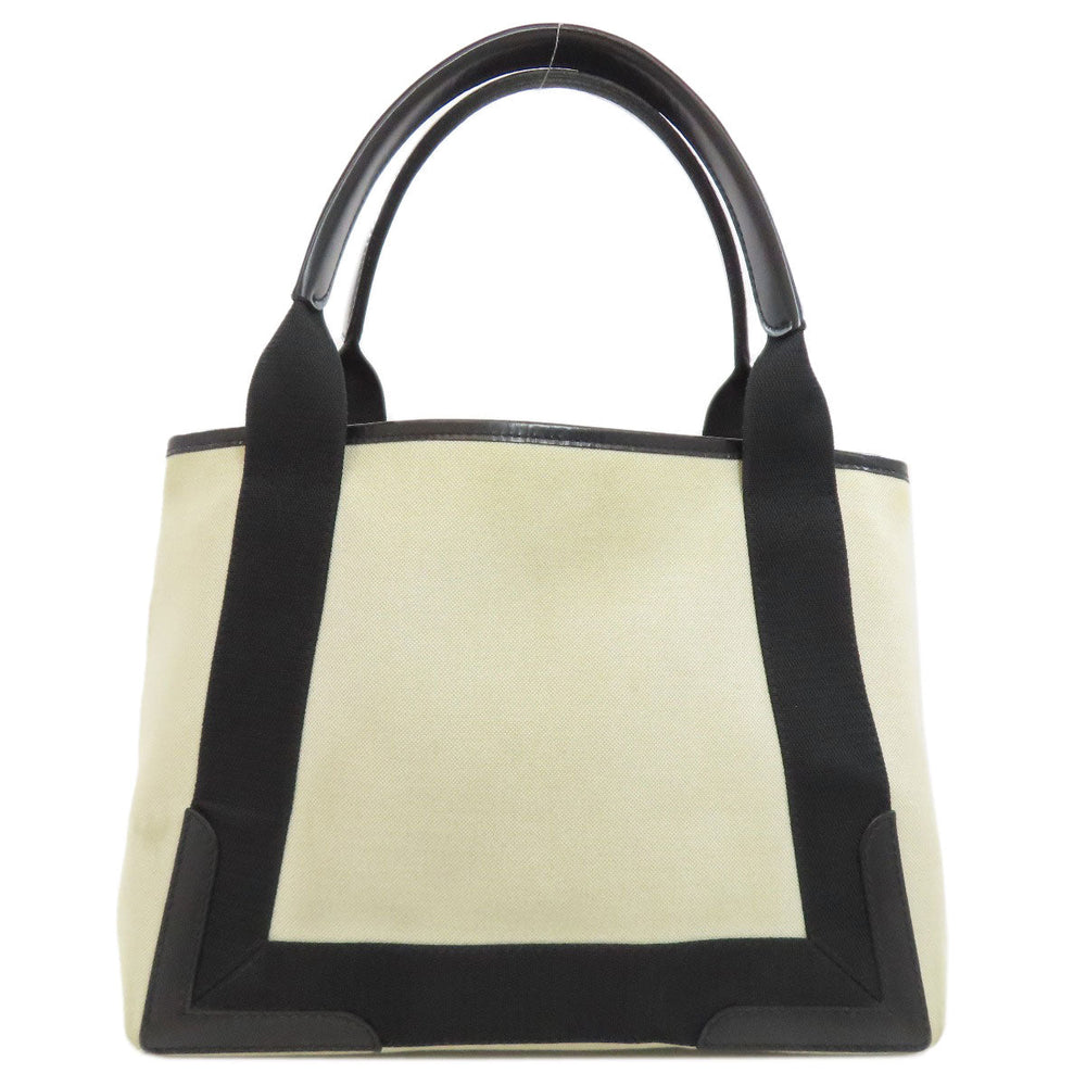 BALENCIAGA Handbag 339933 canvas white Navy kabas Women Used Authentic