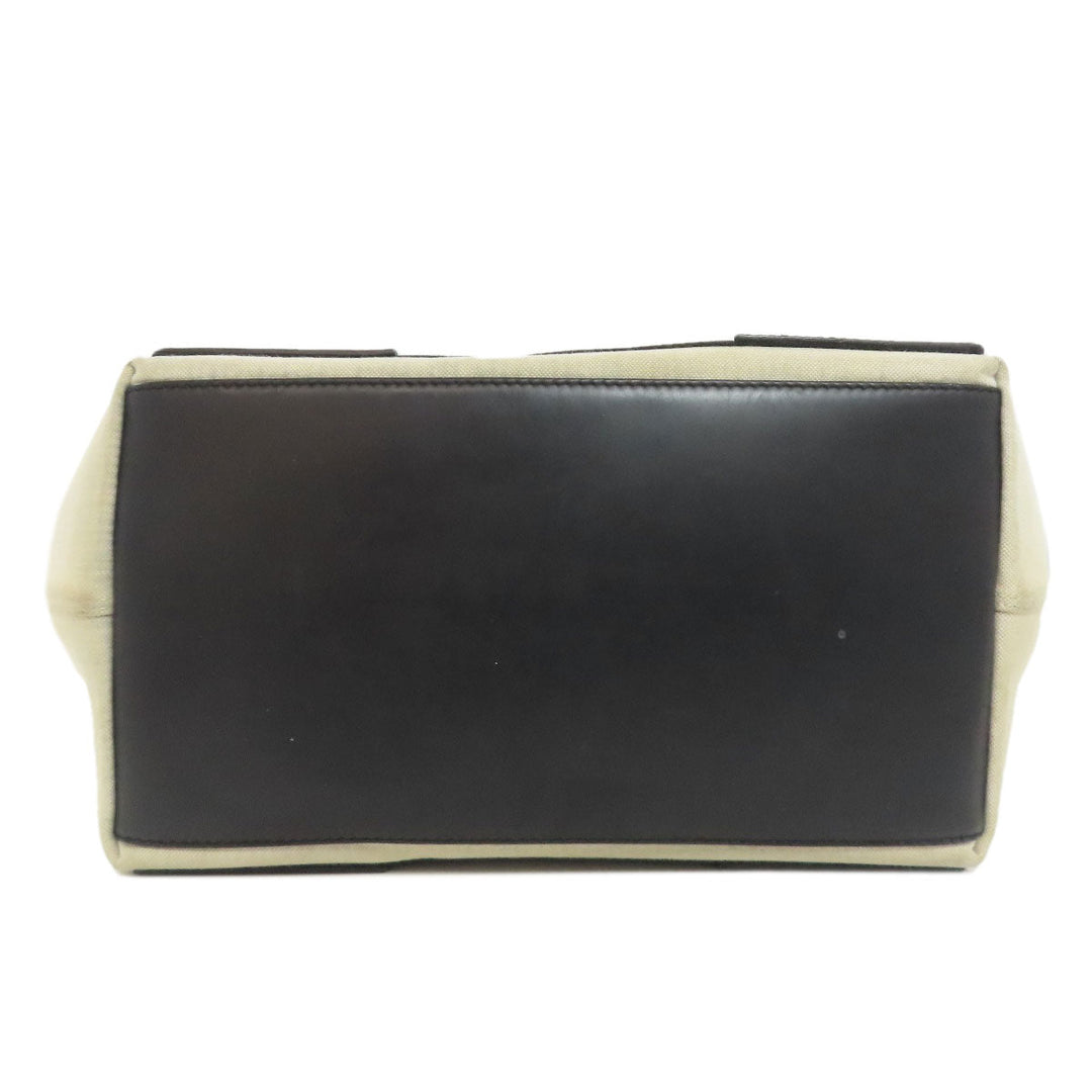 BALENCIAGA Handbag 339933 canvas white Navy kabas Women Used Authentic