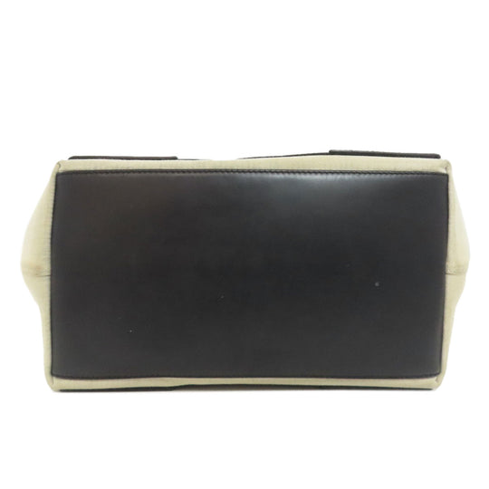 BALENCIAGA Handbag 339933 canvas white Navy kabas Women Used Authentic