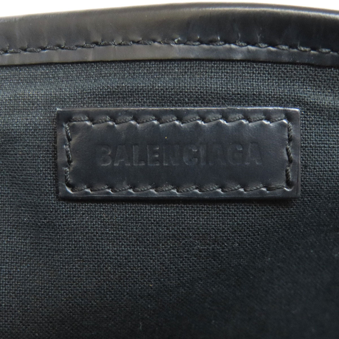BALENCIAGA Handbag 339933 canvas white Navy kabas Women Used Authentic