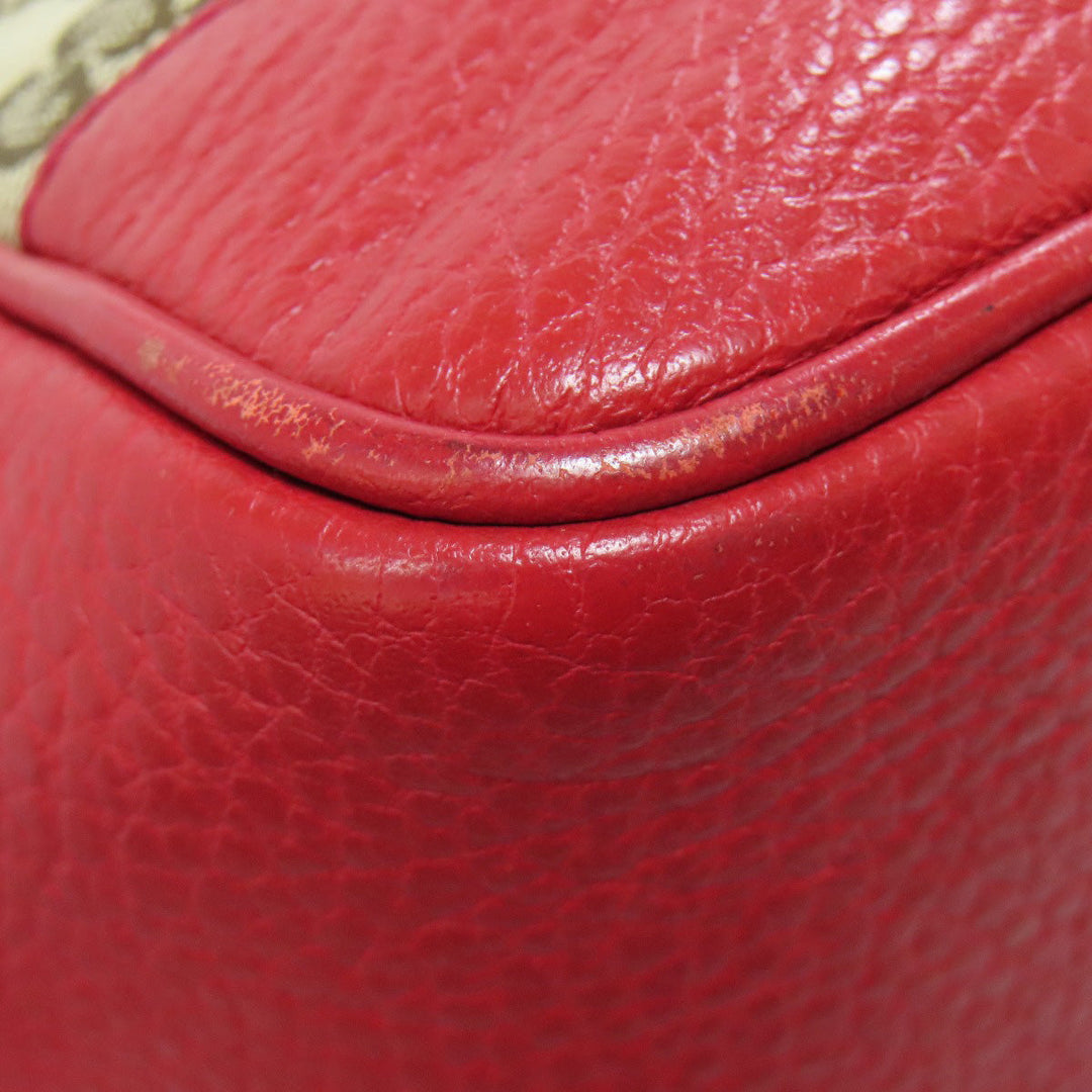 GUCCI Handbag 449241 canvas Red Outlet GG 2WAY Women Used Authentic