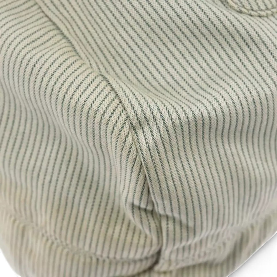 Chanel Handbag Canvas Green Silver CC Logo Bag