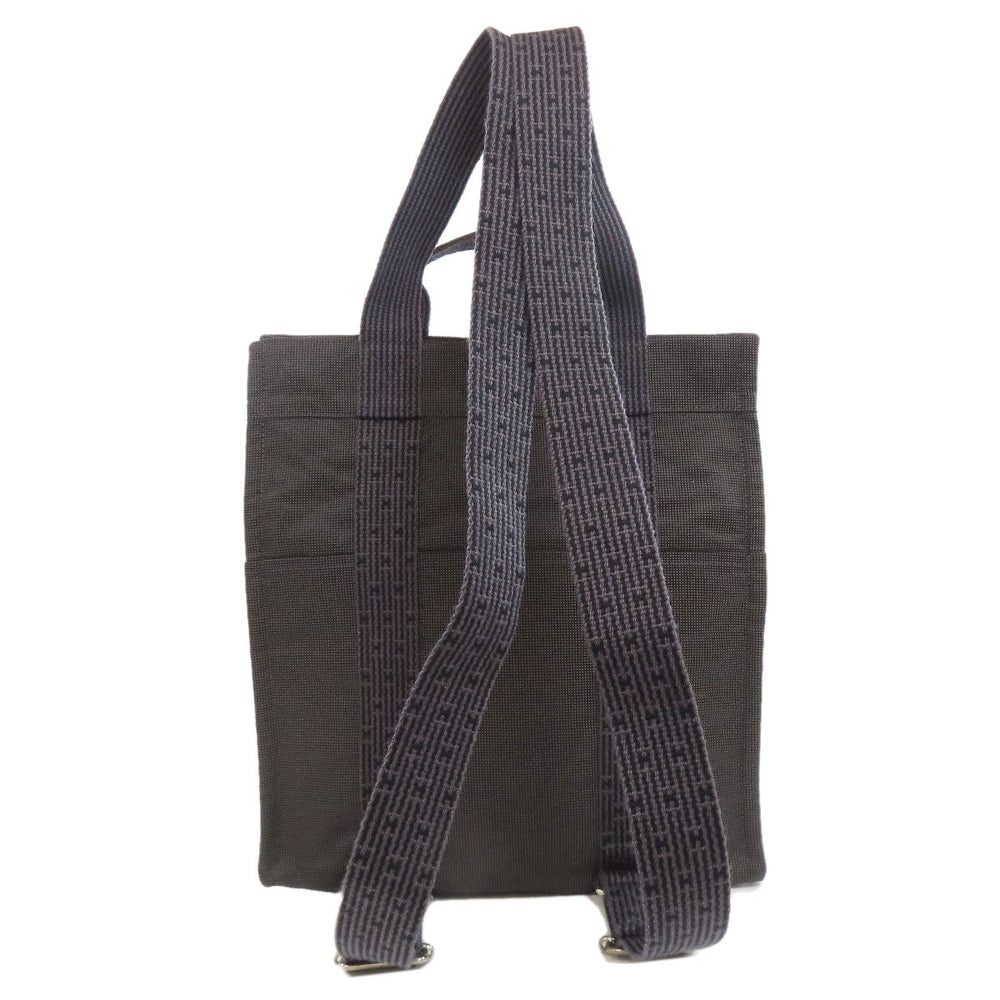 HERMES Backpack canvas gray Her LineMM Women Used Authentic