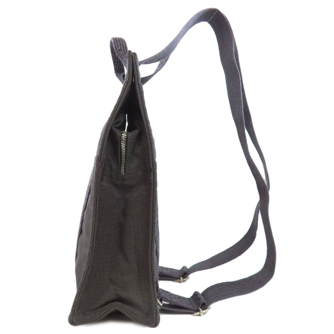 HERMES Backpack canvas gray Her LineMM Women Used Authentic