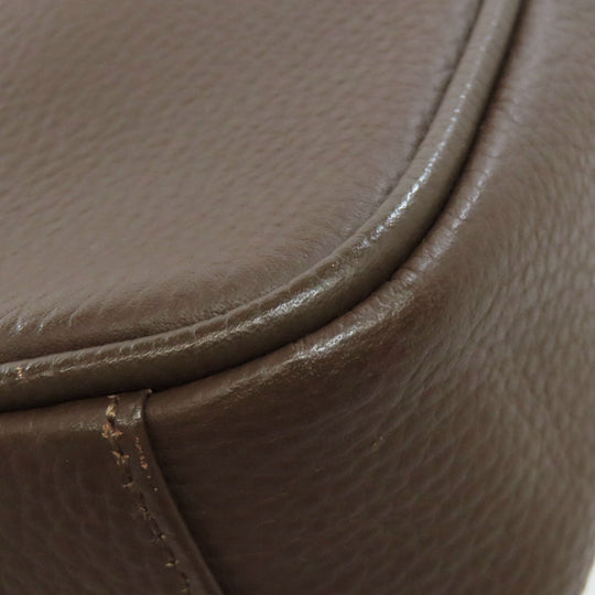 BURBERRY Shoulder Bag leather Brown logo Women Used Authentic