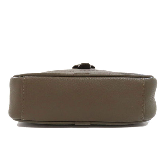 BURBERRY Shoulder Bag leather Brown logo Women Used Authentic