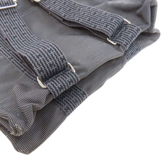 HERMES Backpack canvas gray Her LineMM Women Used Authentic