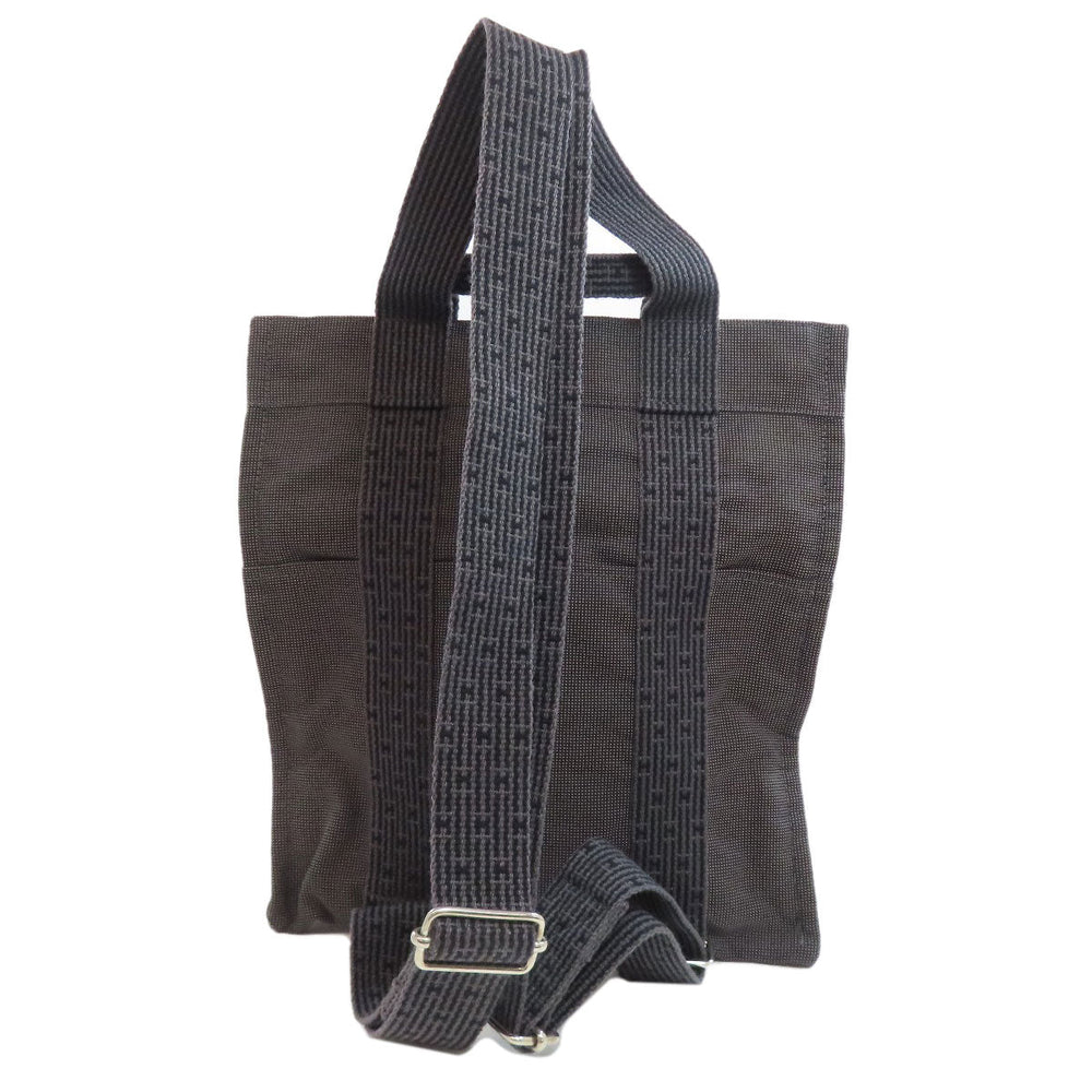 HERMES Backpack canvas gray Her LineMM Women Used Authentic