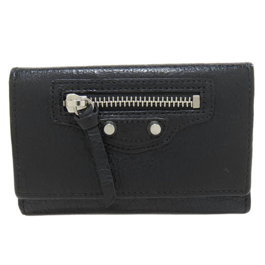 BALENCIAGA Key case Key holder  477450 leather black Classic