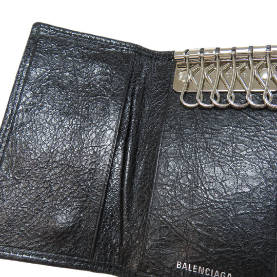 BALENCIAGA Key case Key holder  477450 leather black Classic